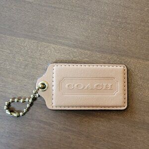 Large Leather Coach Tag
